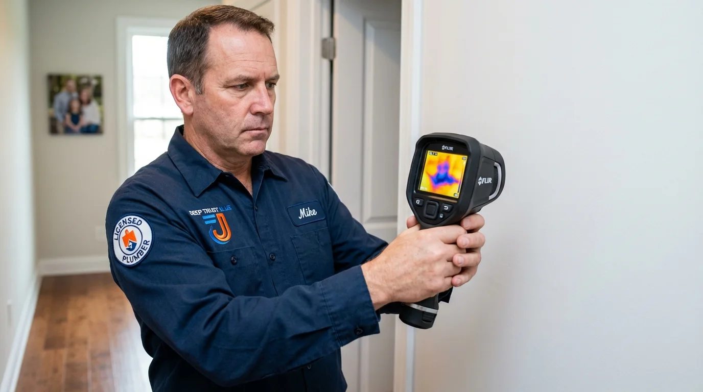 Thermal imaging leak detection by Johns Plumbing LLC in Angier